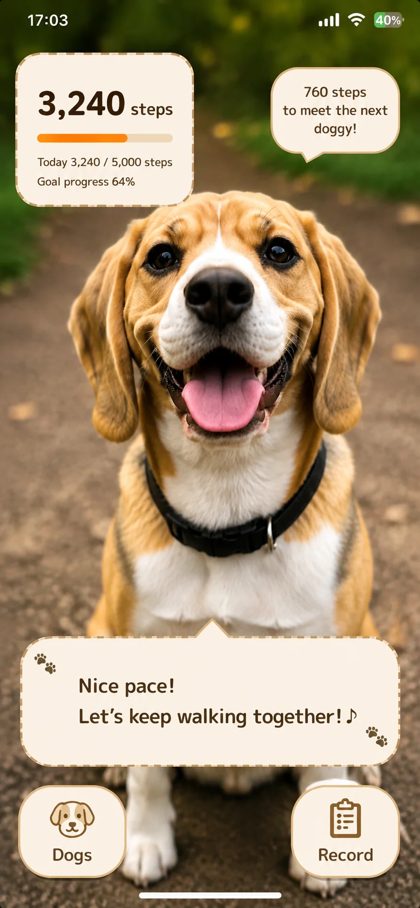 Screen showing a different dog you just met