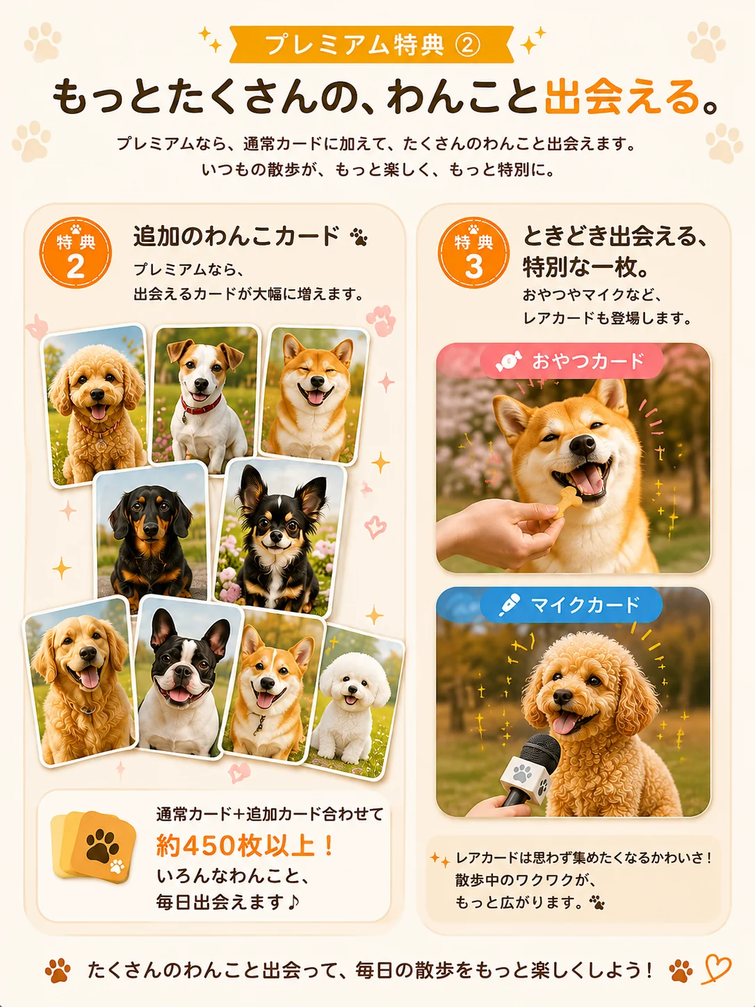 Premiumで追加される、通常とは少し違う特別なわんことの出会い